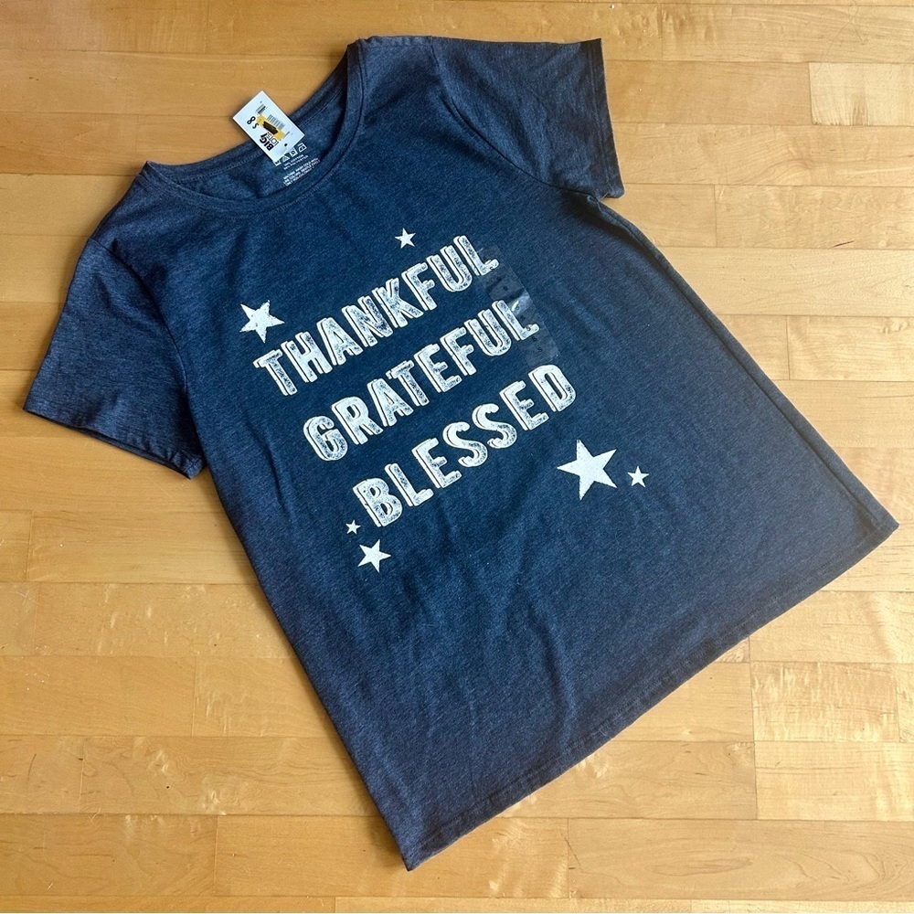 Gray White Gold Short Sleeve T-Shirt Size S